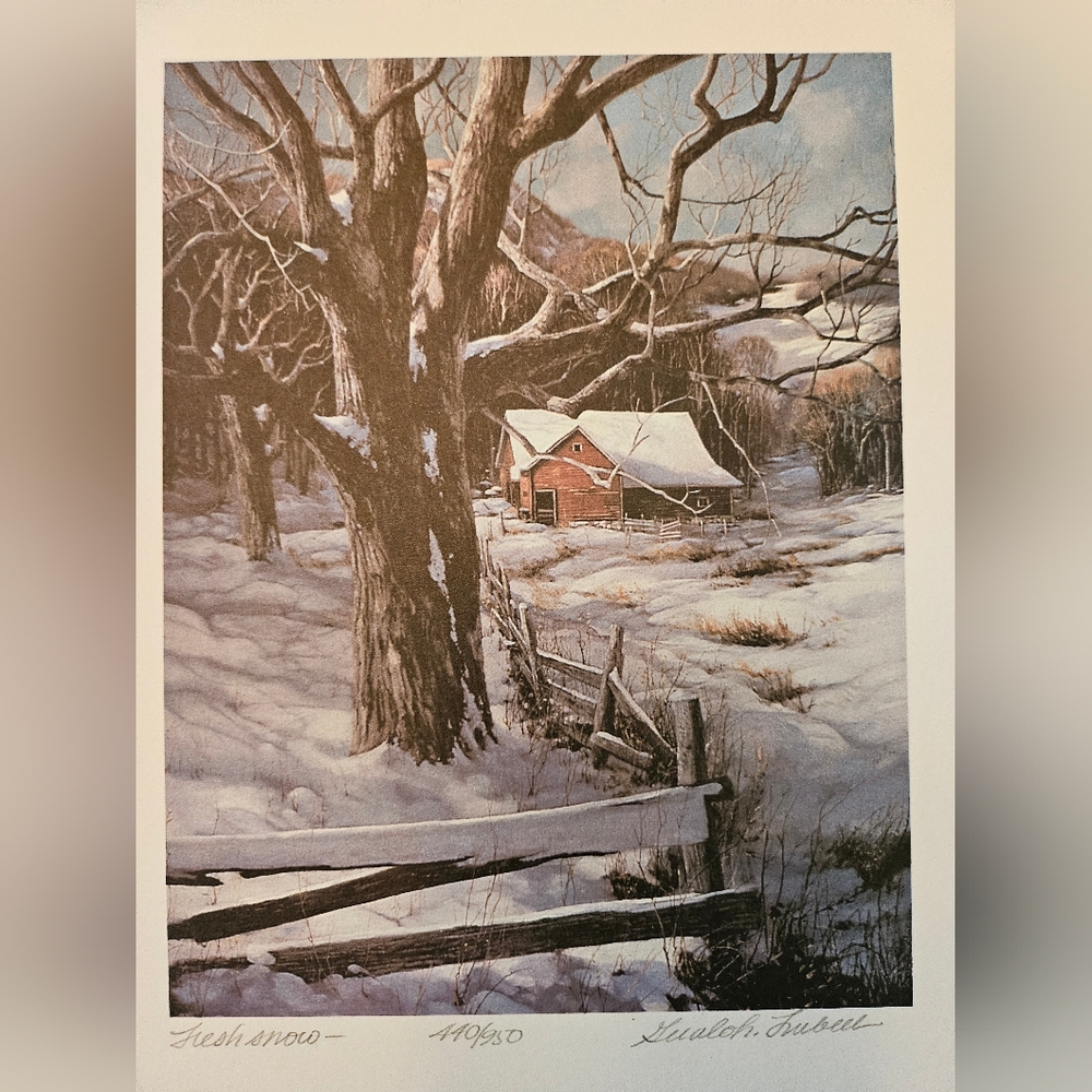 Winter Landscape Art Print Fresh Snow Gerald H. Lubeck